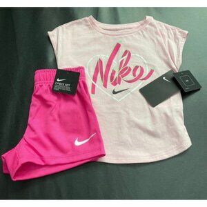 NWT Nike Glitter Athletic Set Girls Size 3T